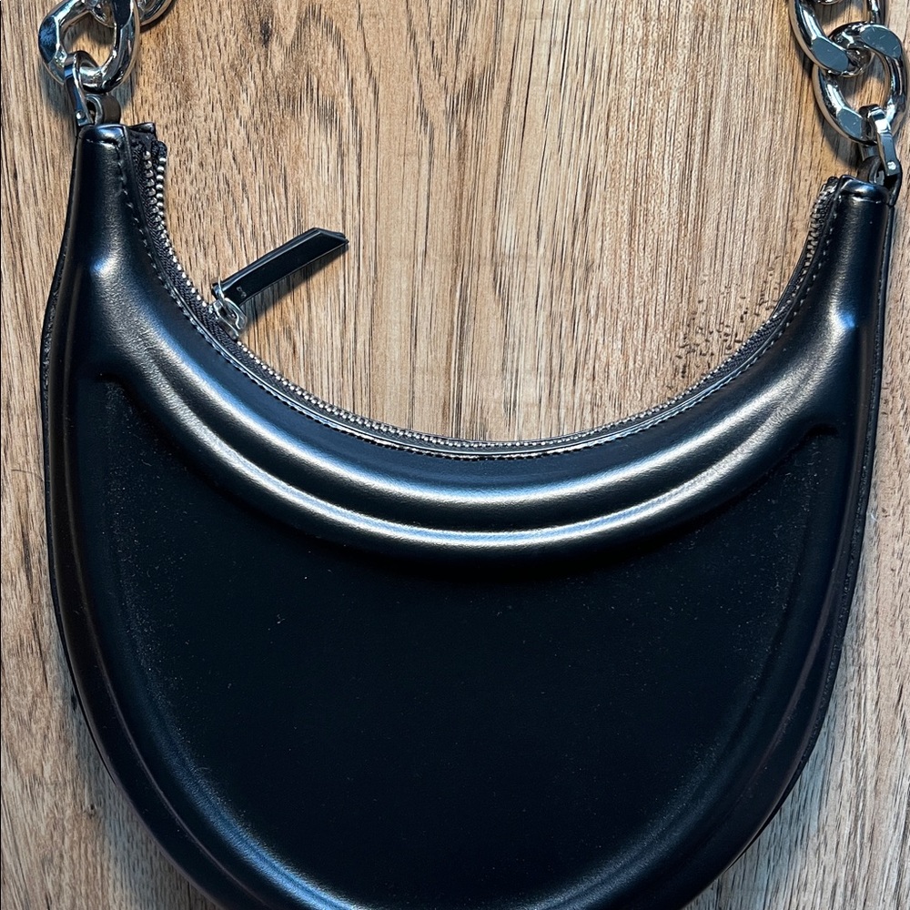 EUC Zara Half Moon Chain Strap Shoulder Bag - Picture 8 of 12